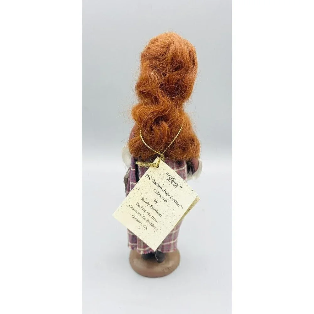 Melancholy Dollies Beth Figurine I Love Bears Folk Art Teddy Bear Sandy Harrison